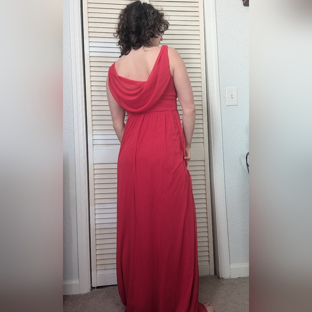 David's Bridal Red Ball Gown
